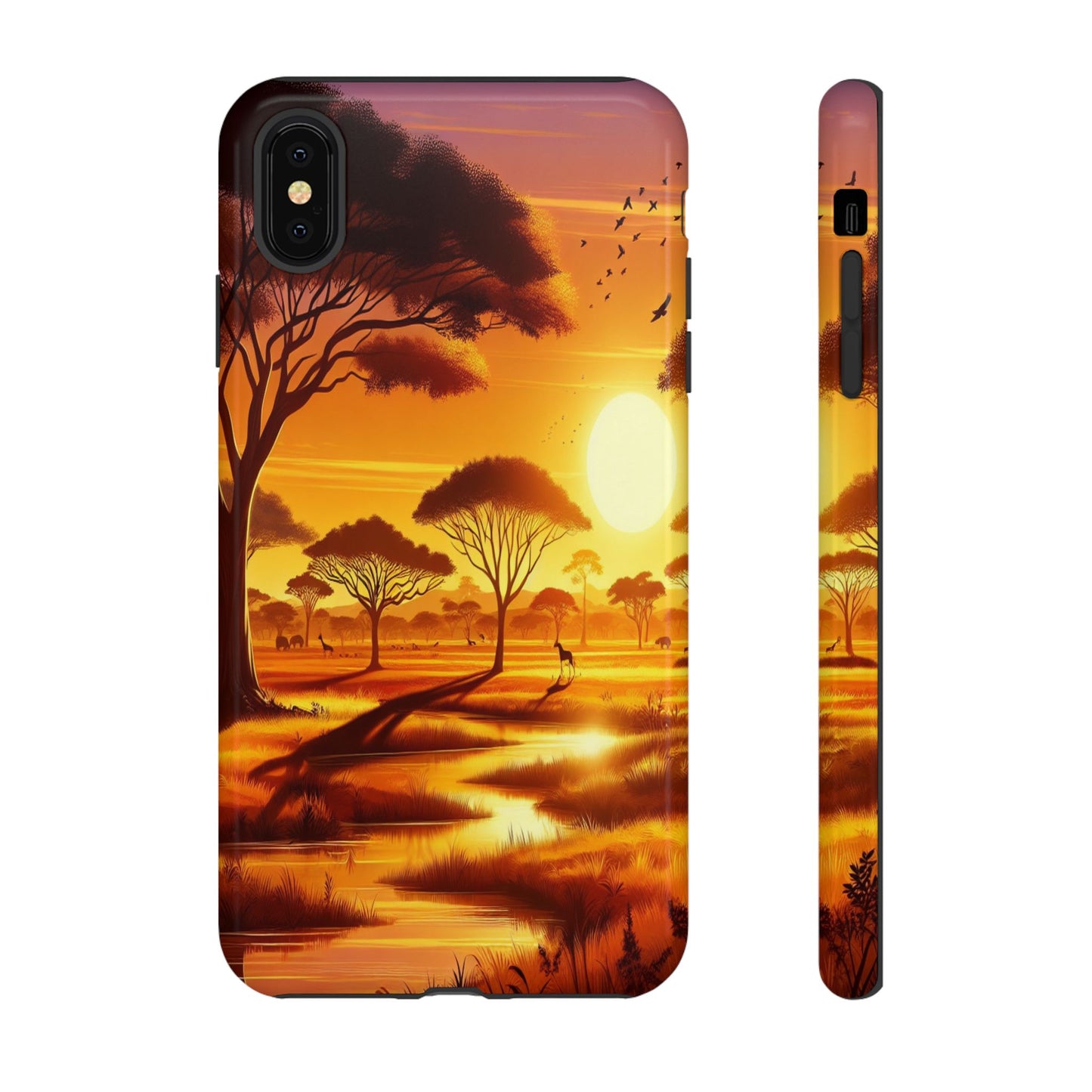 Protective Golden Savannah Giants Iphone Case Compatible With Iphone 16 15 14 - Phone Cover