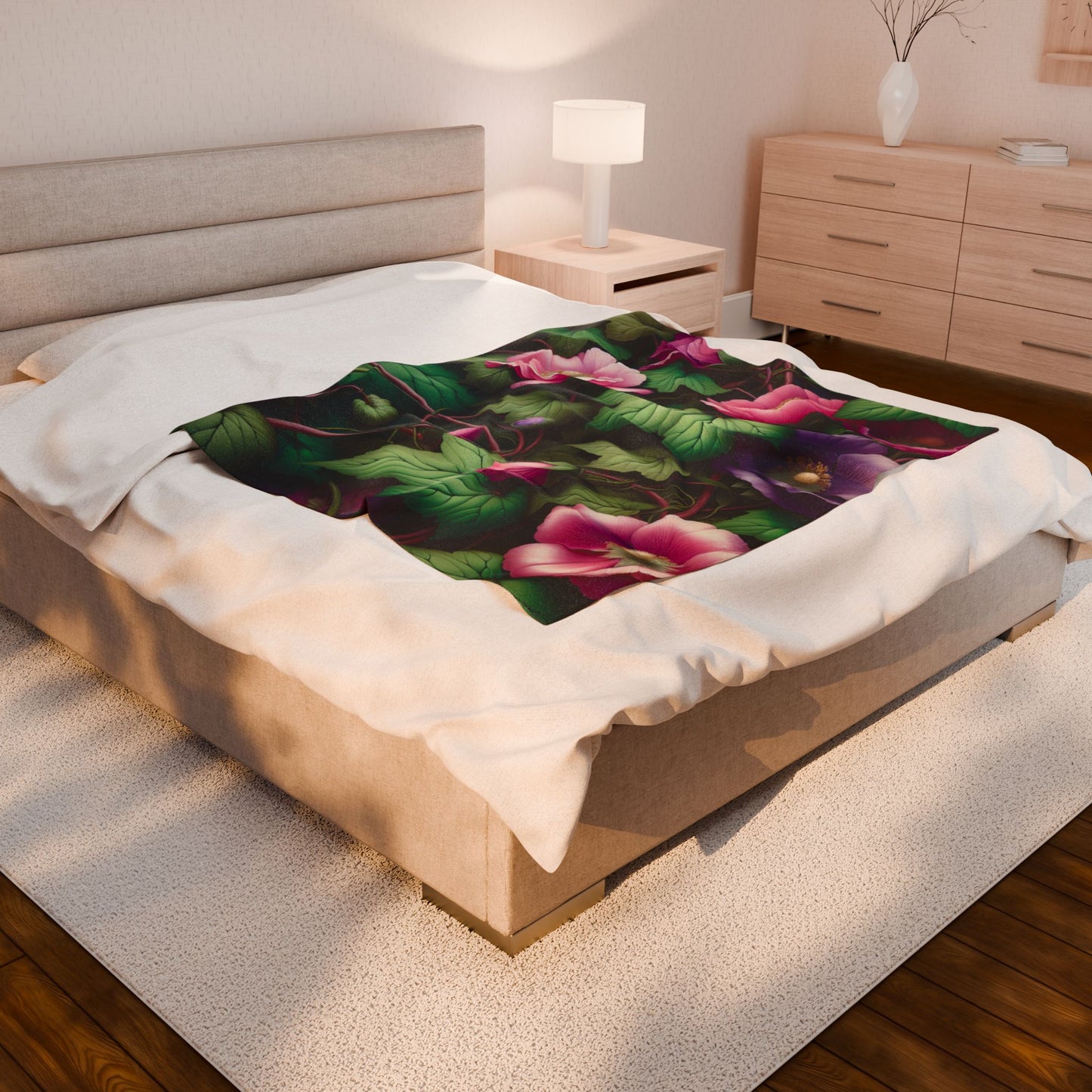 Floral Abundance - Plush Blanket