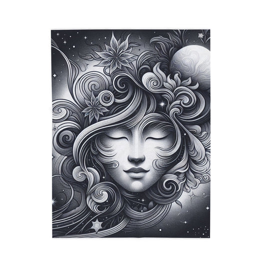 Celestial Muse of Dreams - Plush Blanket