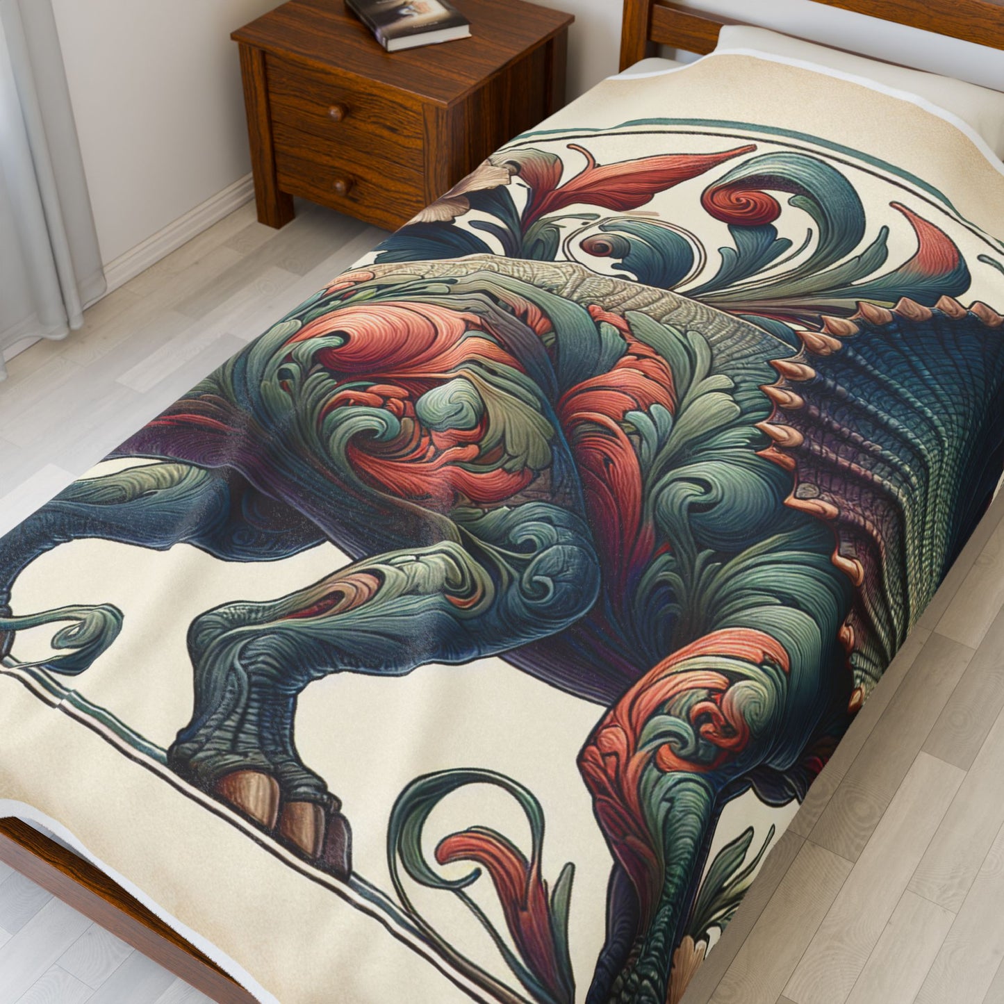 Baroque Dinotopia- Plush Blanket
