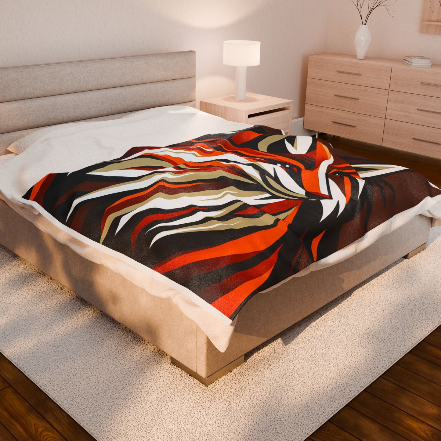 Foxy Vibes in Vibrance - Plush Blanket