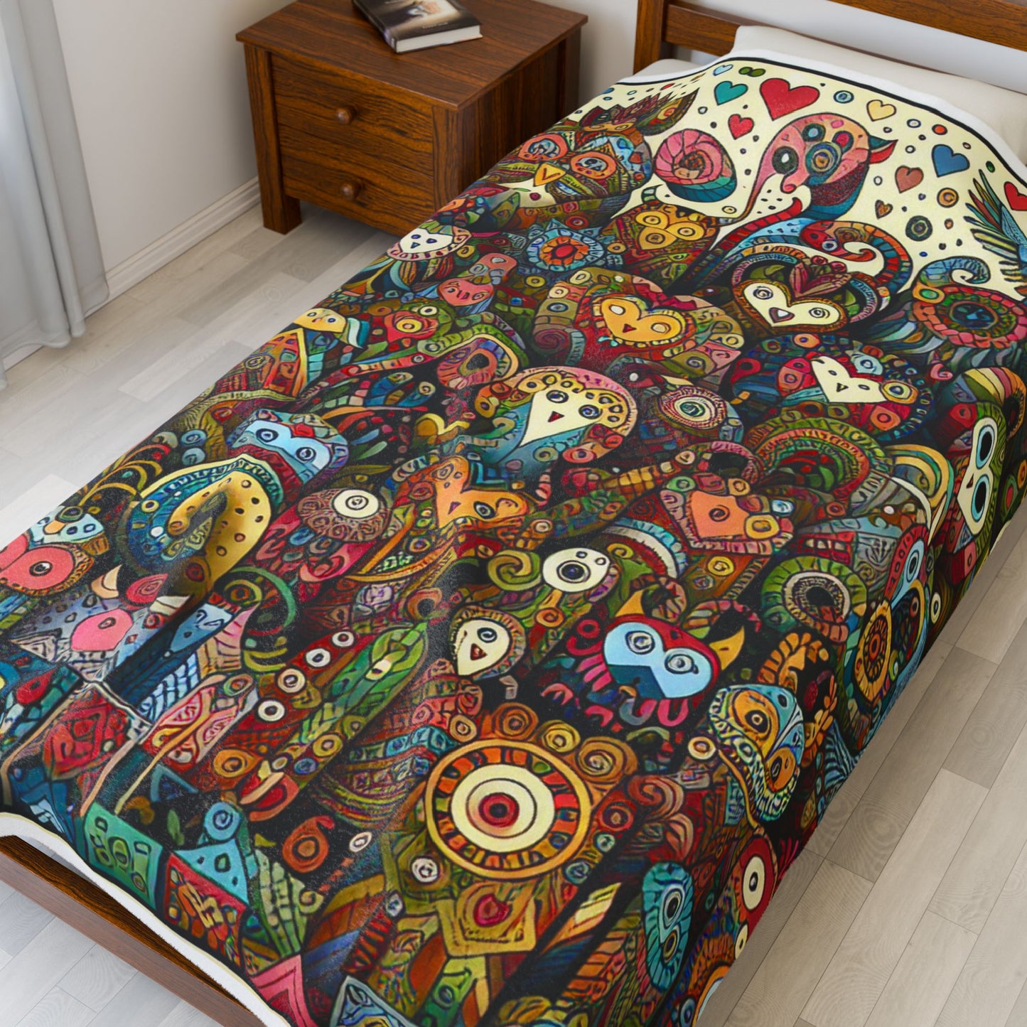 Animal Harmony Tapestry - Plush Blanket