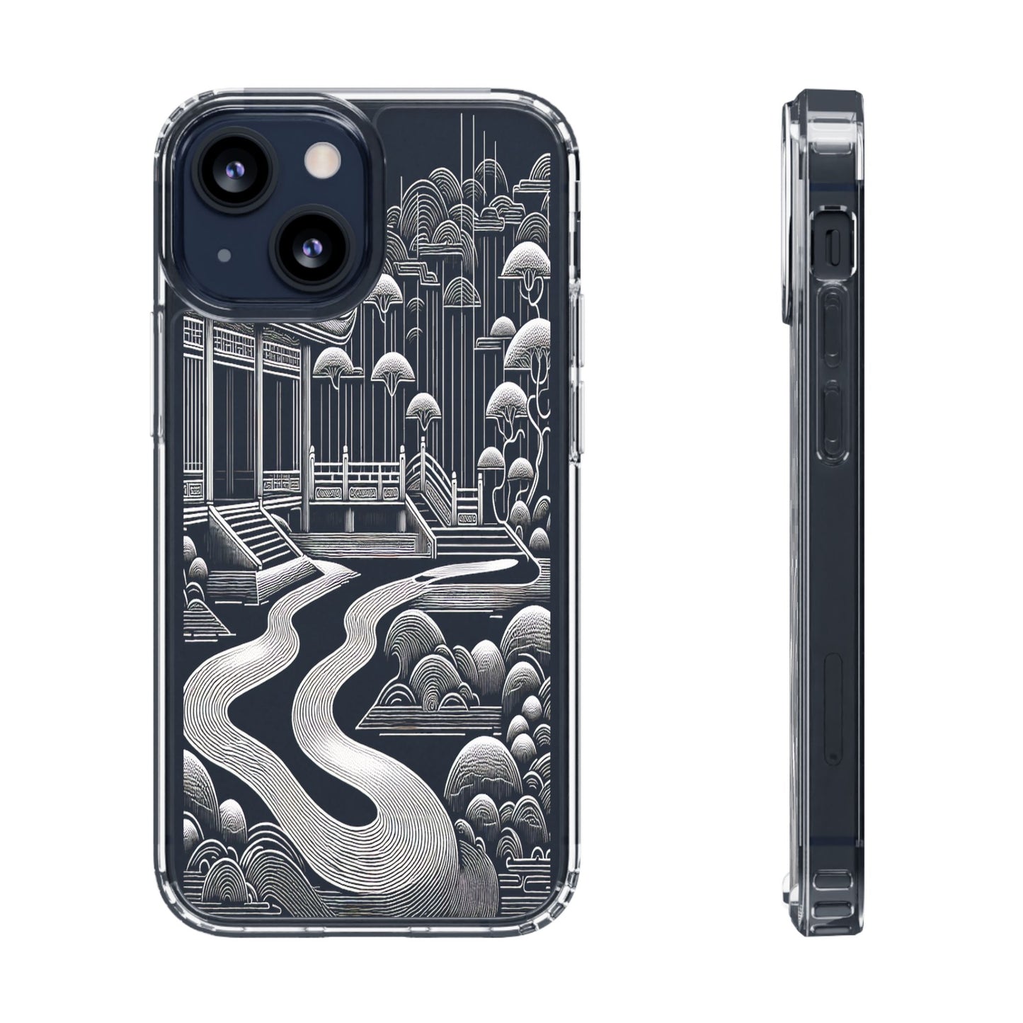 Transparent Zen Pathway Iphone Case Compatible With Iphone 16 15 14 - Clear Phone Cover