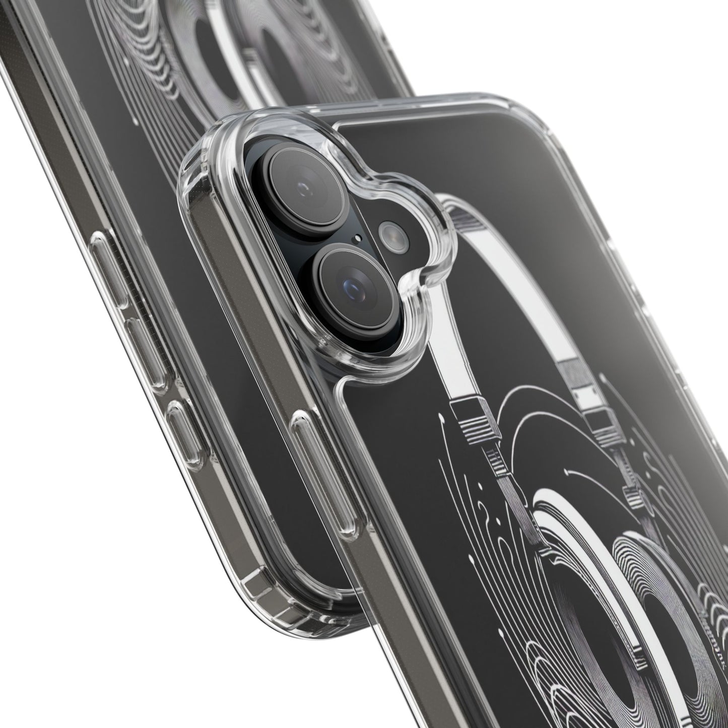 Transparent Sound Waves Unleashed Iphone Case Compatible With Iphone 16 15 14 - Clear Phone Cover