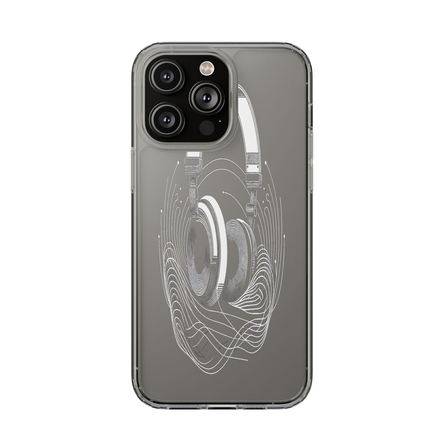 Transparent Sound Waves Unleashed Iphone Case Compatible With Iphone 16 15 14 - Clear Phone Cover
