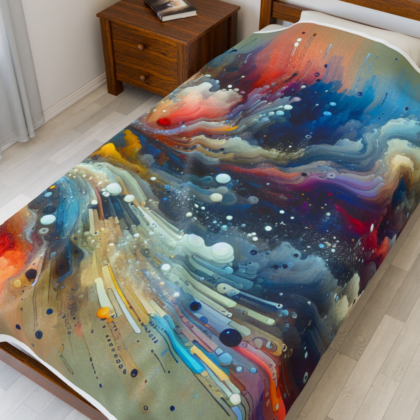 Whirl of Colors Unleashed - Plush Blanket