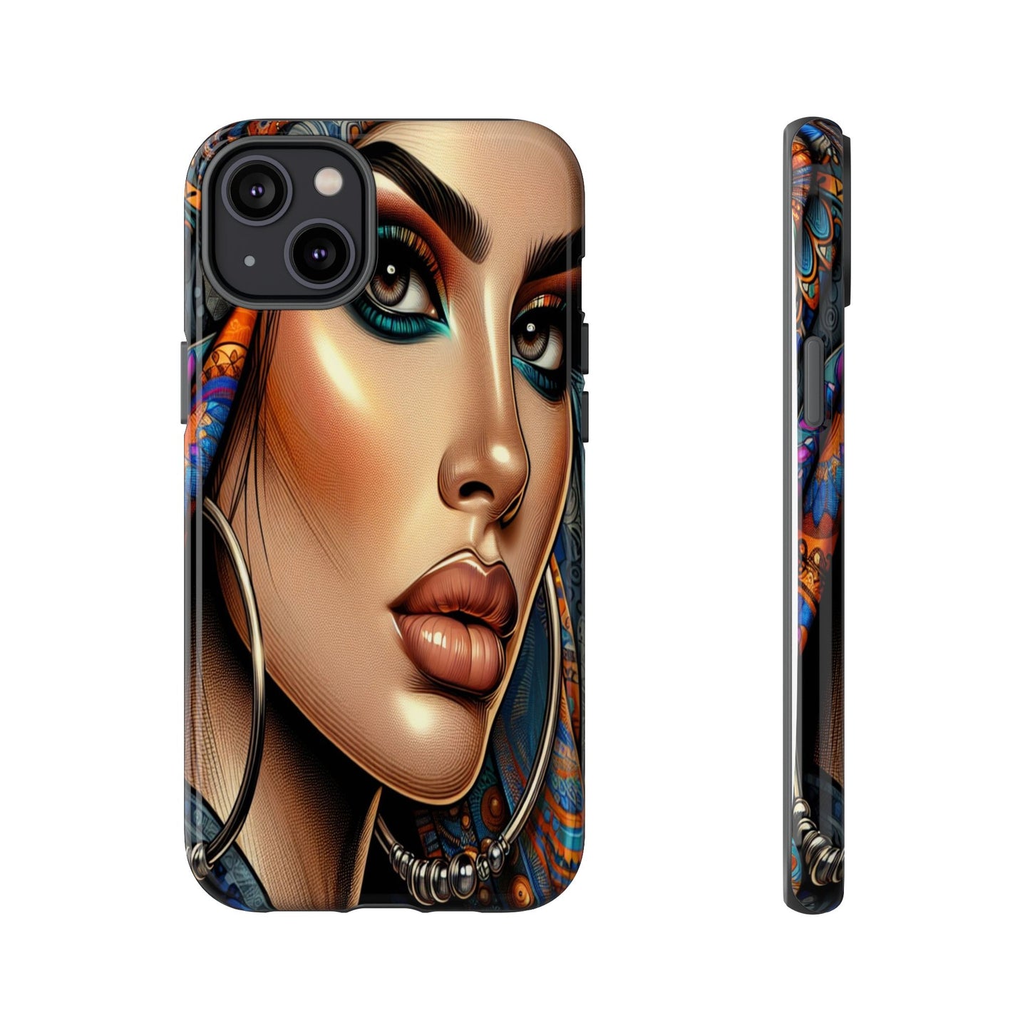Protective Mystical Portrait in Patterns Iphone Case Compatible With Iphone 16 15 14 - Phone Cover