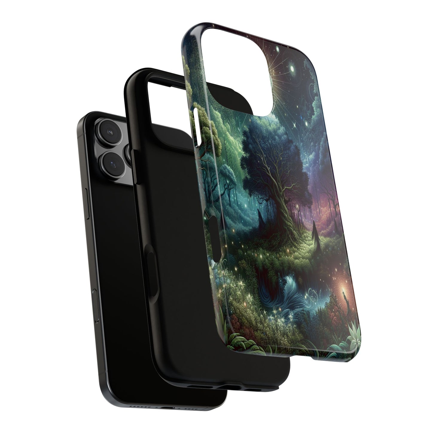 Luminous Forest Nightscape - Phone Case
