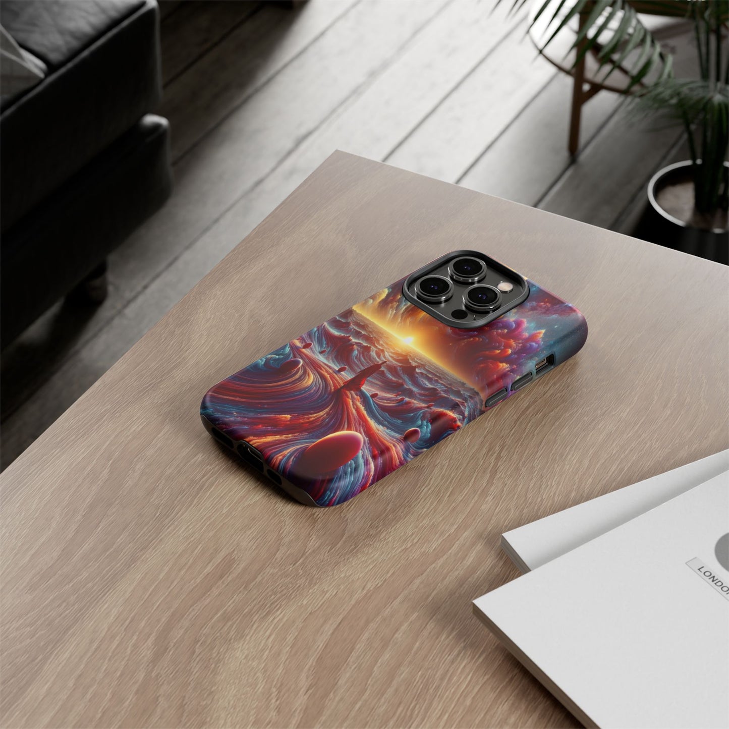 Journey Through Celestial Waves - Phone Case