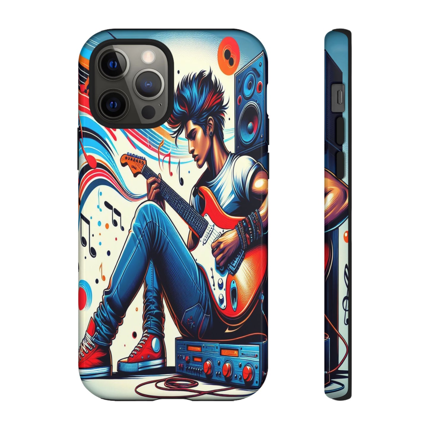 Protective Guitar Rhythms and Colorful Tunes Iphone Case Compatible With Iphone 16 15 14 - Phone Cover