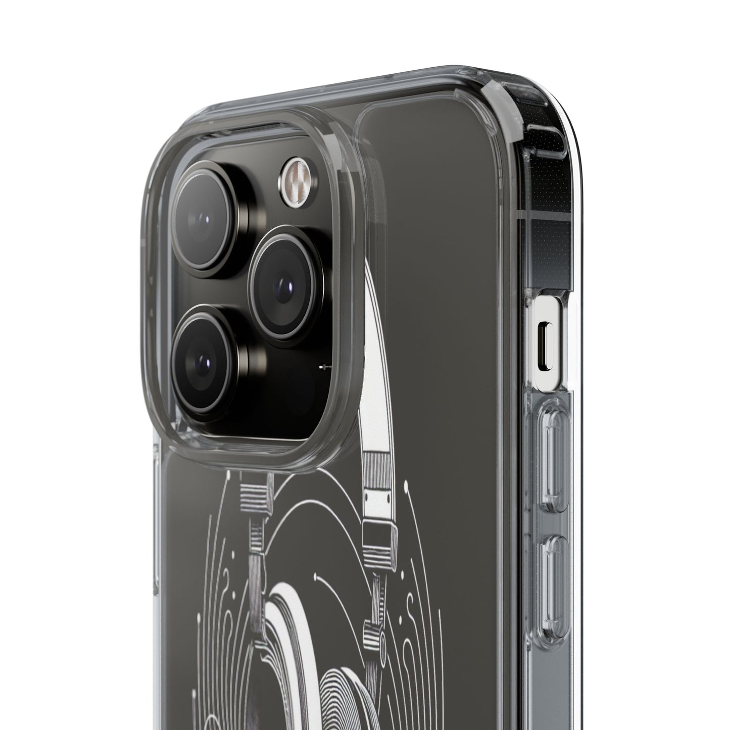 Transparent Sound Waves Unleashed Iphone Case Compatible With Iphone 16 15 14 - Clear Phone Cover