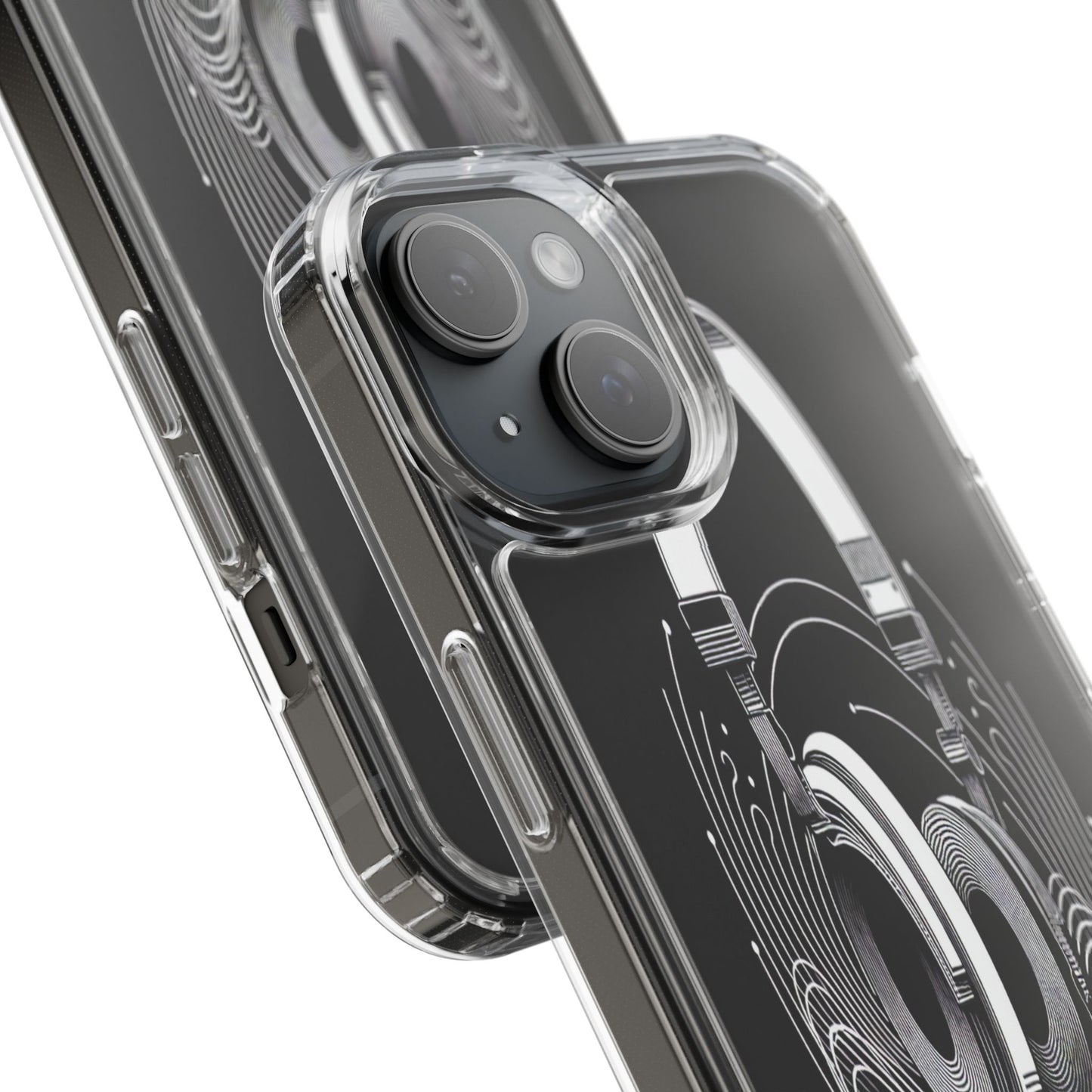 Transparent Sound Waves Unleashed Iphone Case Compatible With Iphone 16 15 14 - Clear Phone Cover