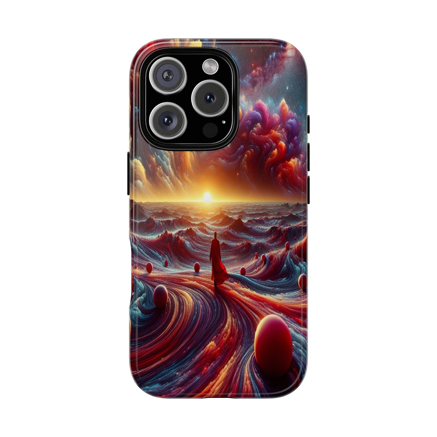 Journey Through Celestial Waves - Phone Case