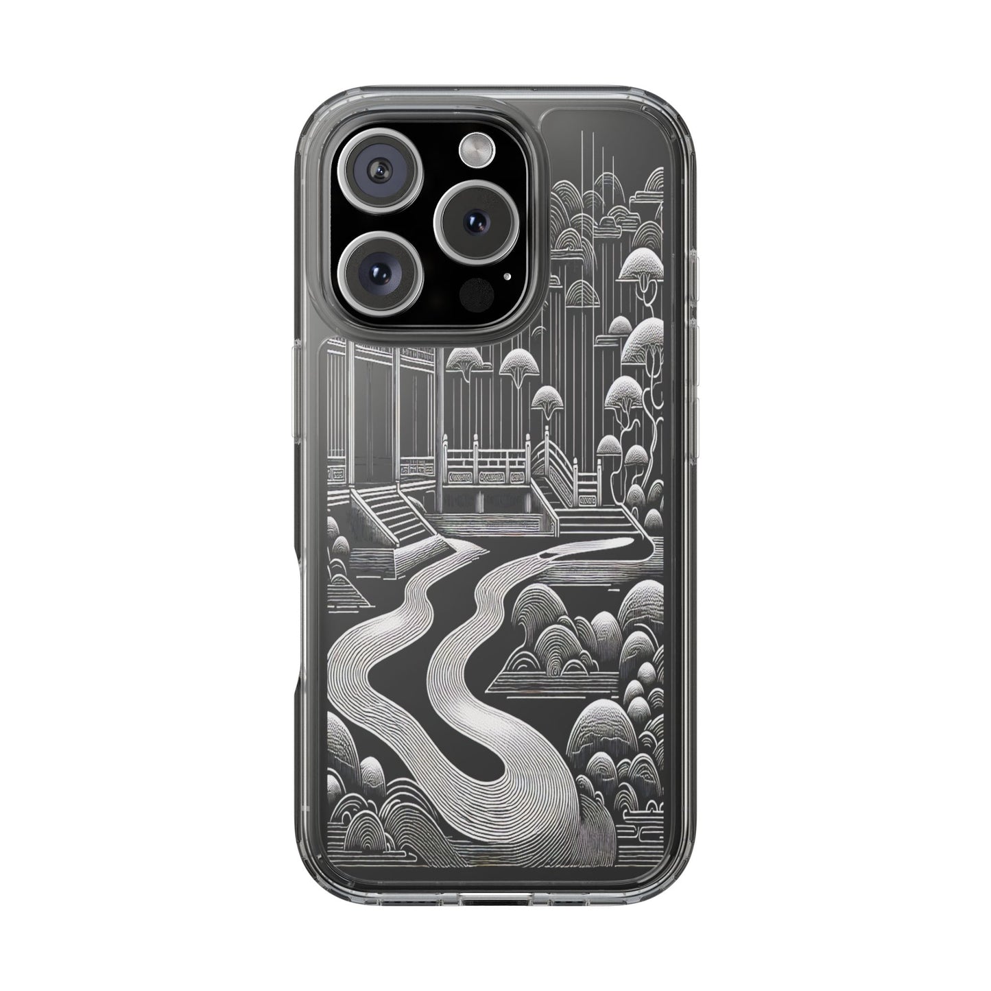 Transparent Zen Pathway Iphone Case Compatible With Iphone 16 15 14 - Clear Phone Cover