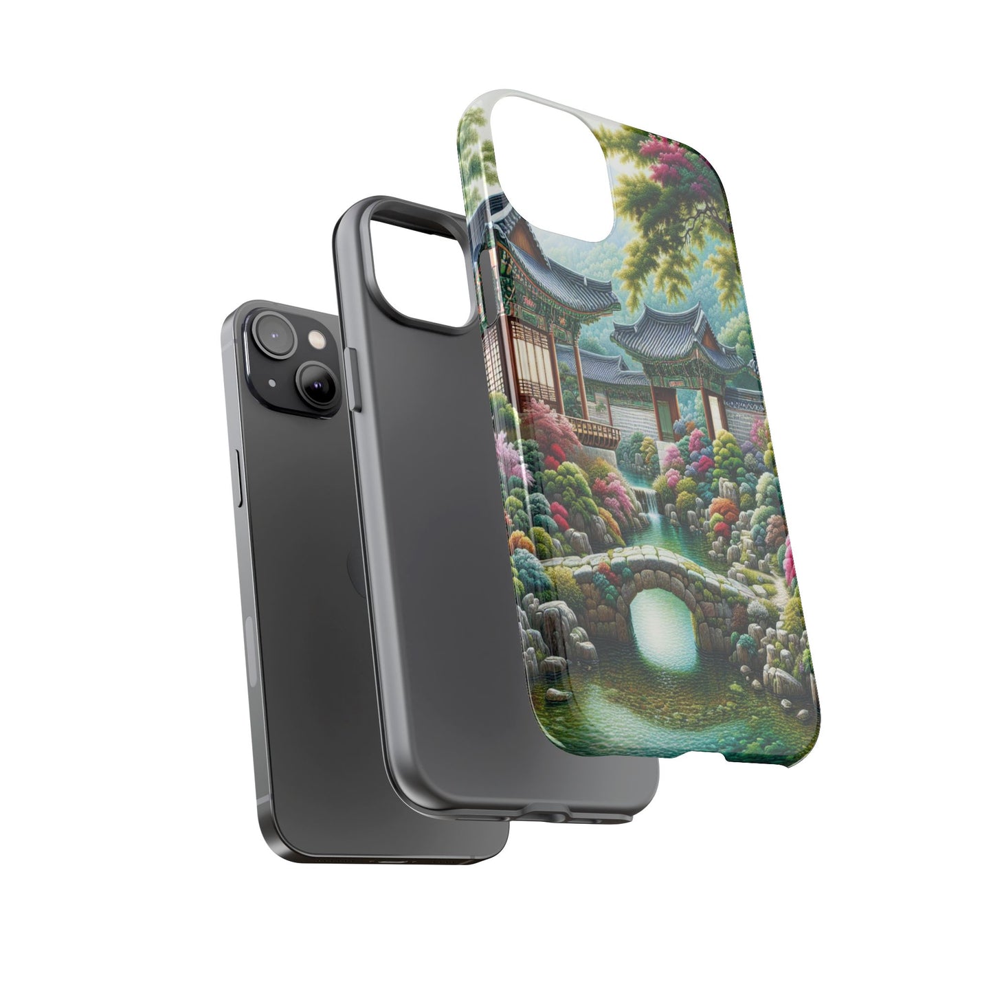 Custom ProtectiveTranquil Garden RetreatIphone Case Compatible With Iphone 16 15 14 - Phone Cover