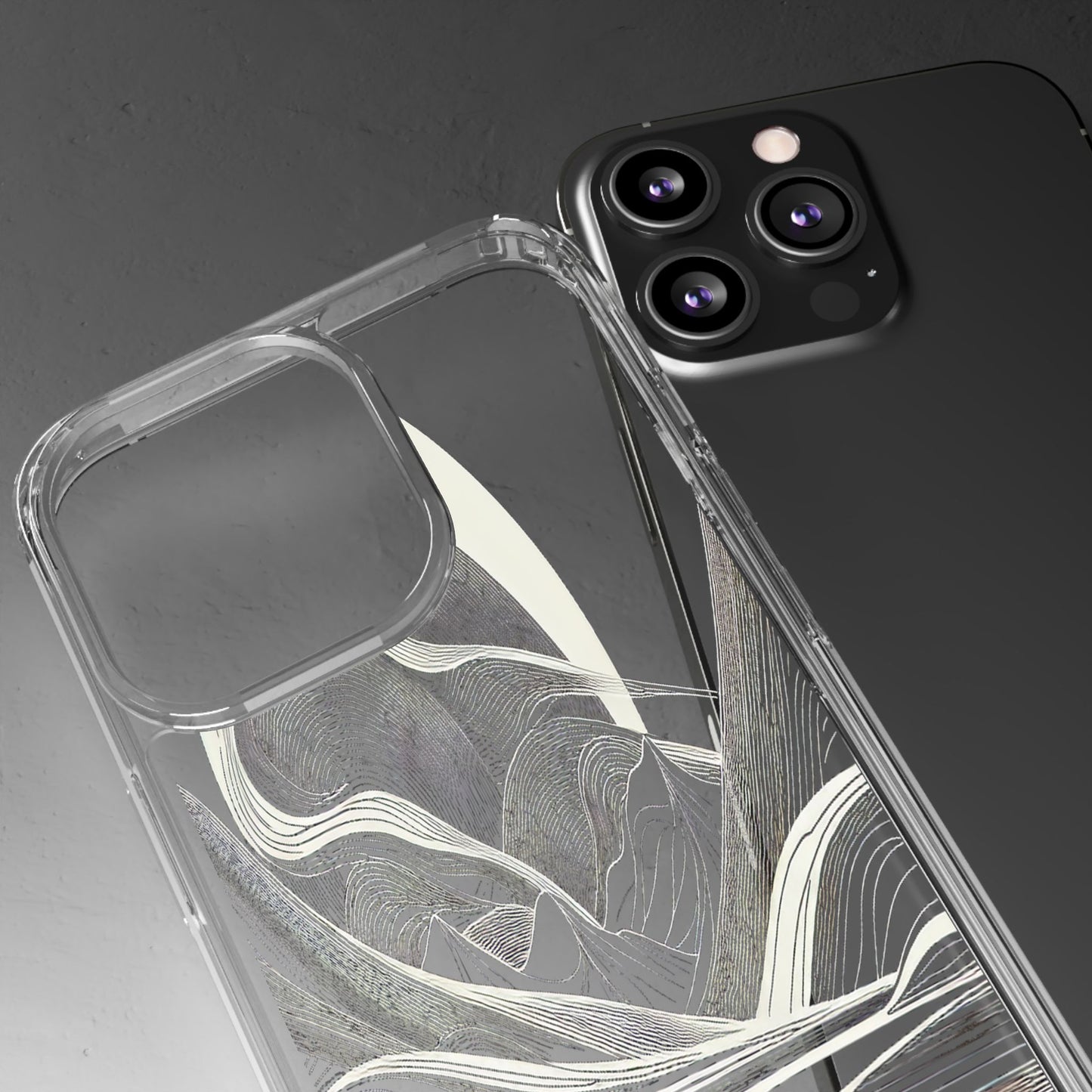 Journey Through the Curves - Clear Phone Case