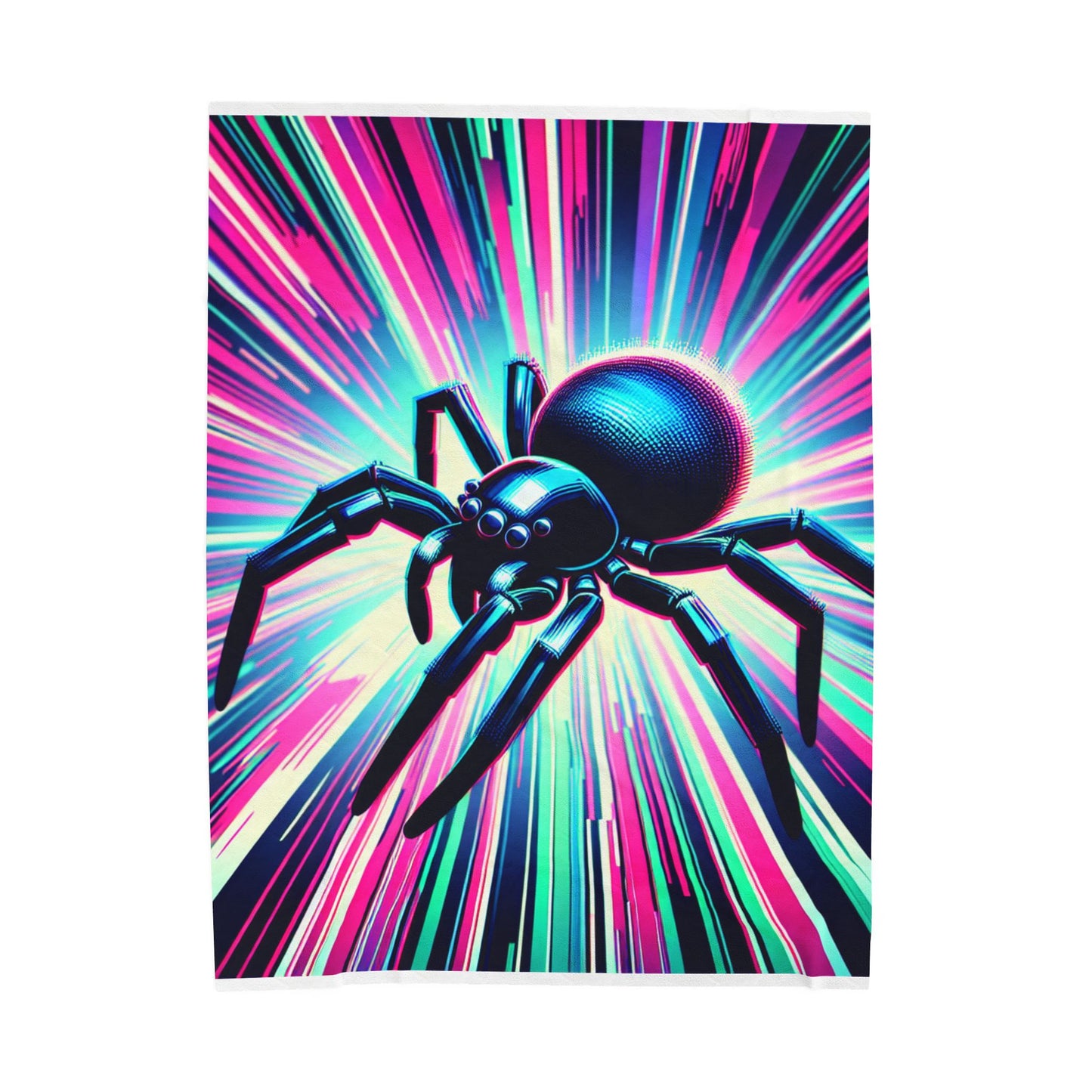 Spider in a Burst of Energy - Plush Blanket