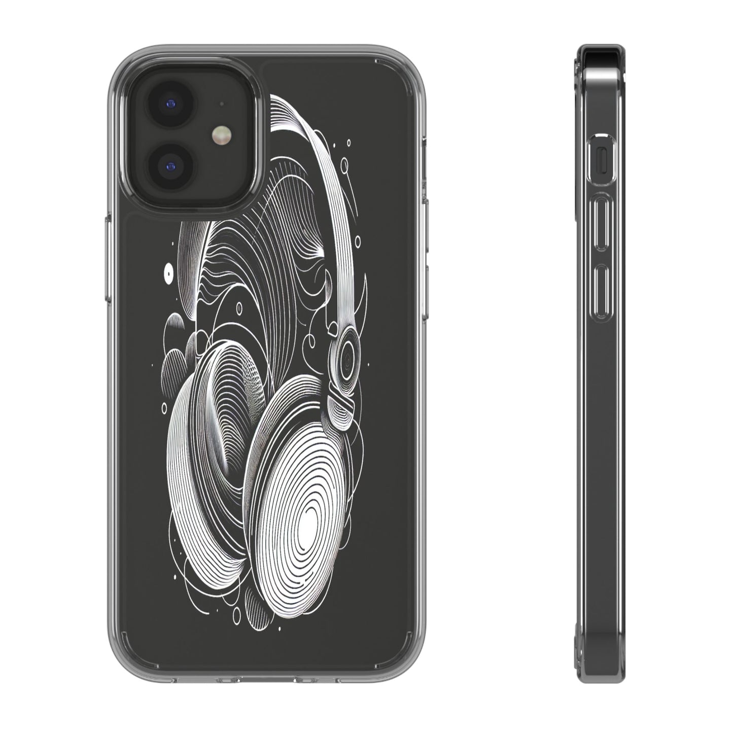 Transparent Harmonic Waves Iphone Case Compatible With Iphone 16 15 14 - Clear Phone Cover