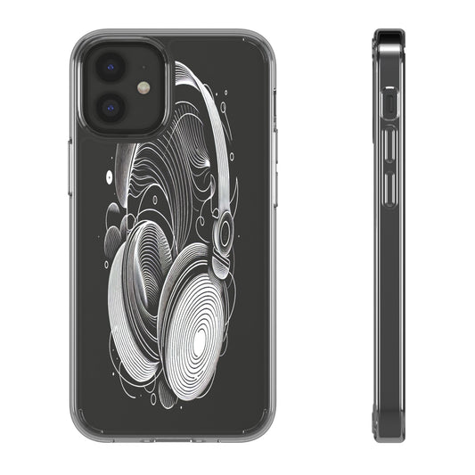 Transparent Harmonic Waves Iphone Case Compatible With Iphone 16 15 14 - Clear Phone Cover