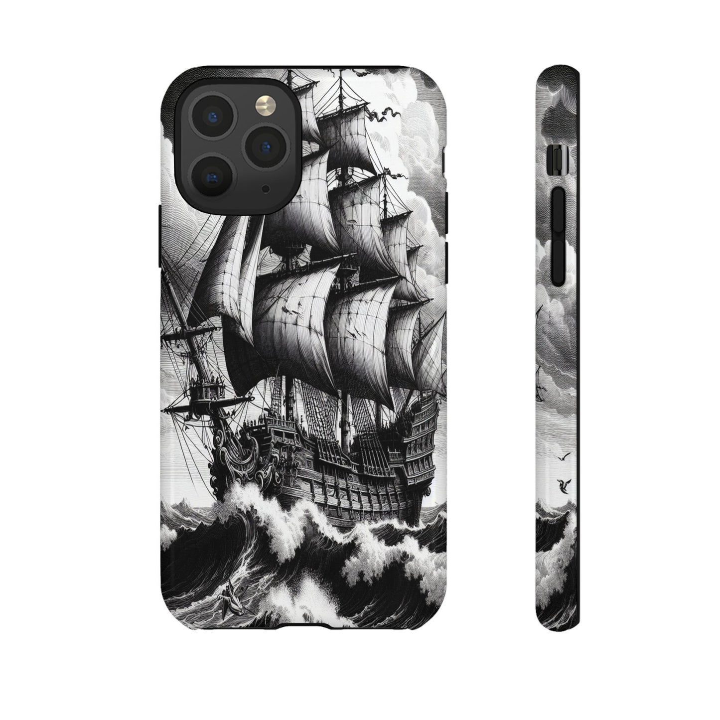 Custom ProtectiveSailing Through the TempestIphone Case Compatible With Iphone 16 15 14 - Phone Cover