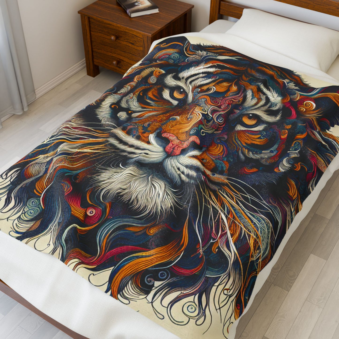 Fierce Imaginative Tiger - Plush Blanket