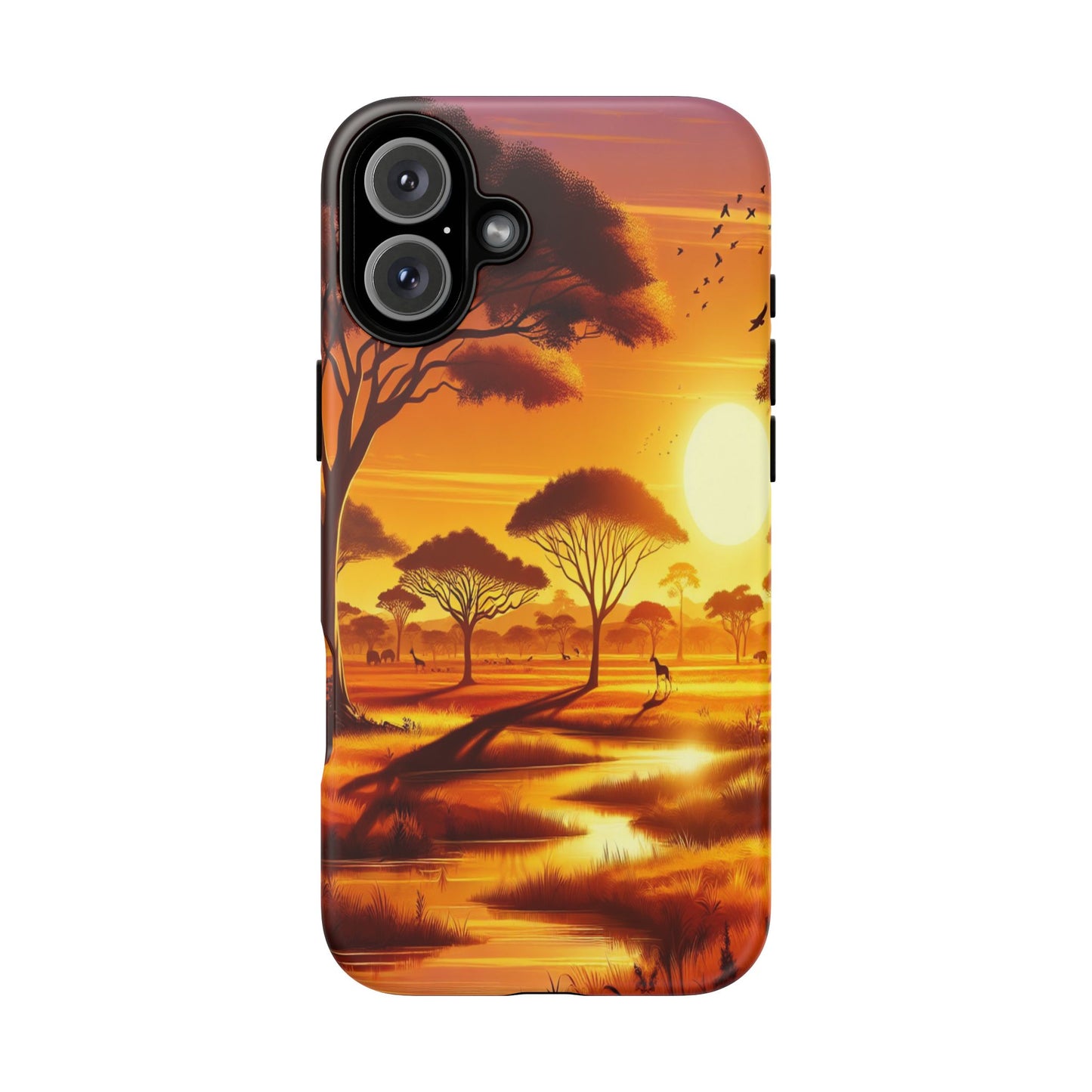 Protective Golden Savannah Giants Iphone Case Compatible With Iphone 16 15 14 - Phone Cover