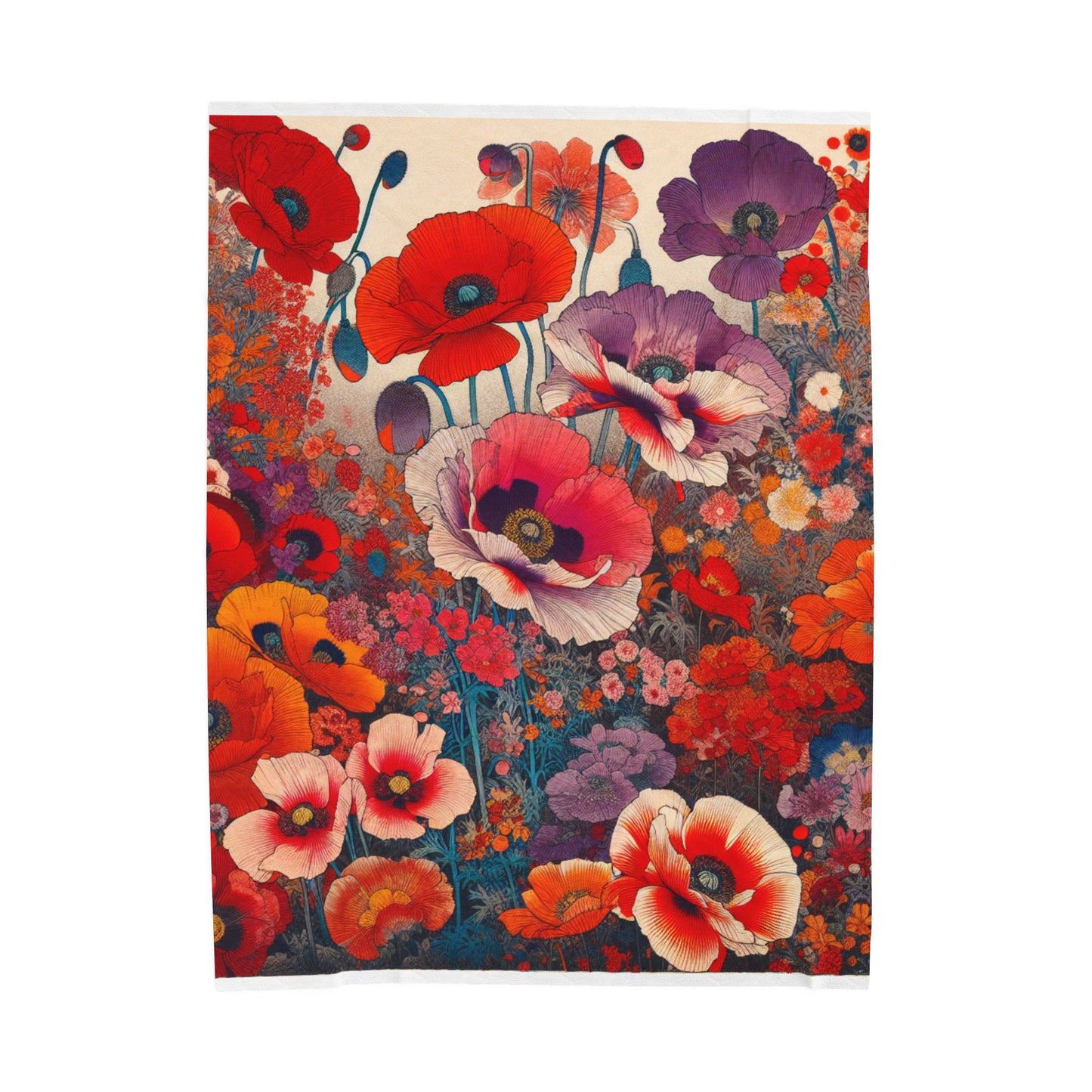 Field of Vivid Petals - Plush Blanket
