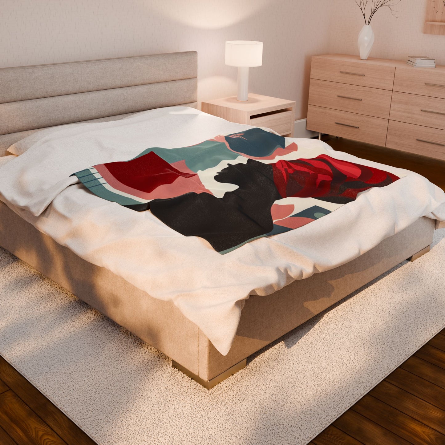Silhouette Geometry - Plush Blanket