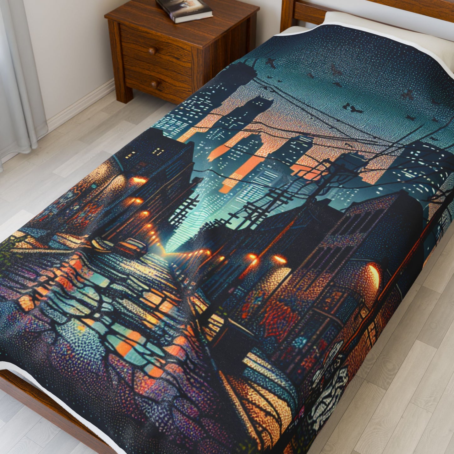 Nightfall in the Alley - Plush Blanket