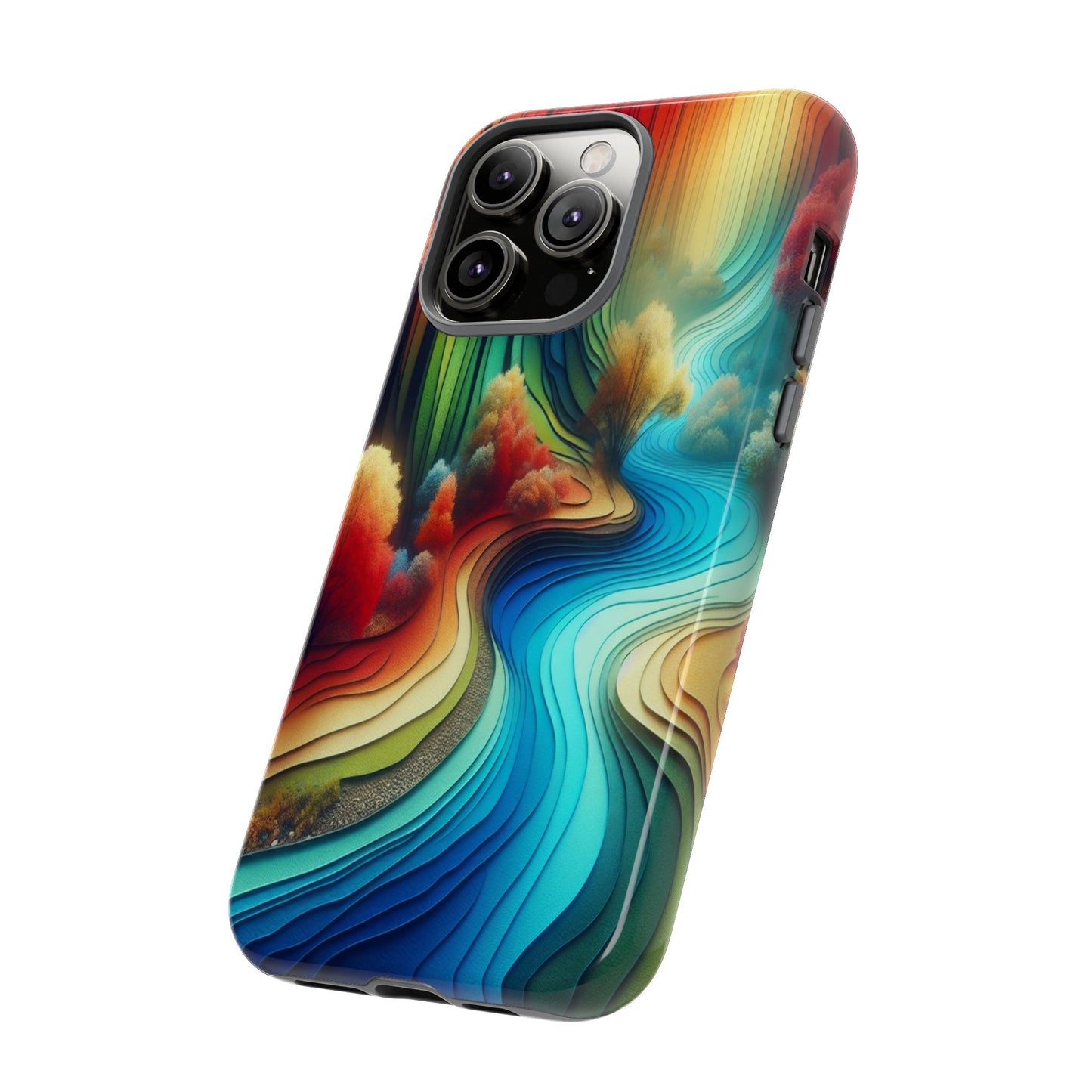 Protective River of Colors Iphone Case Compatible With Iphone 16 15 14 - Iphone Cover