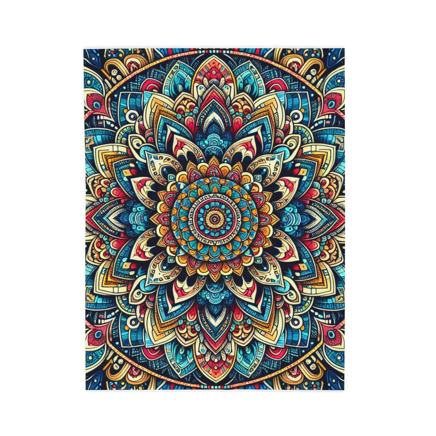 Mandala Kaleidoscope Design - Plush Blanket