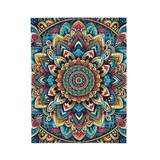 Mandala Kaleidoscope Design - Plush Blanket