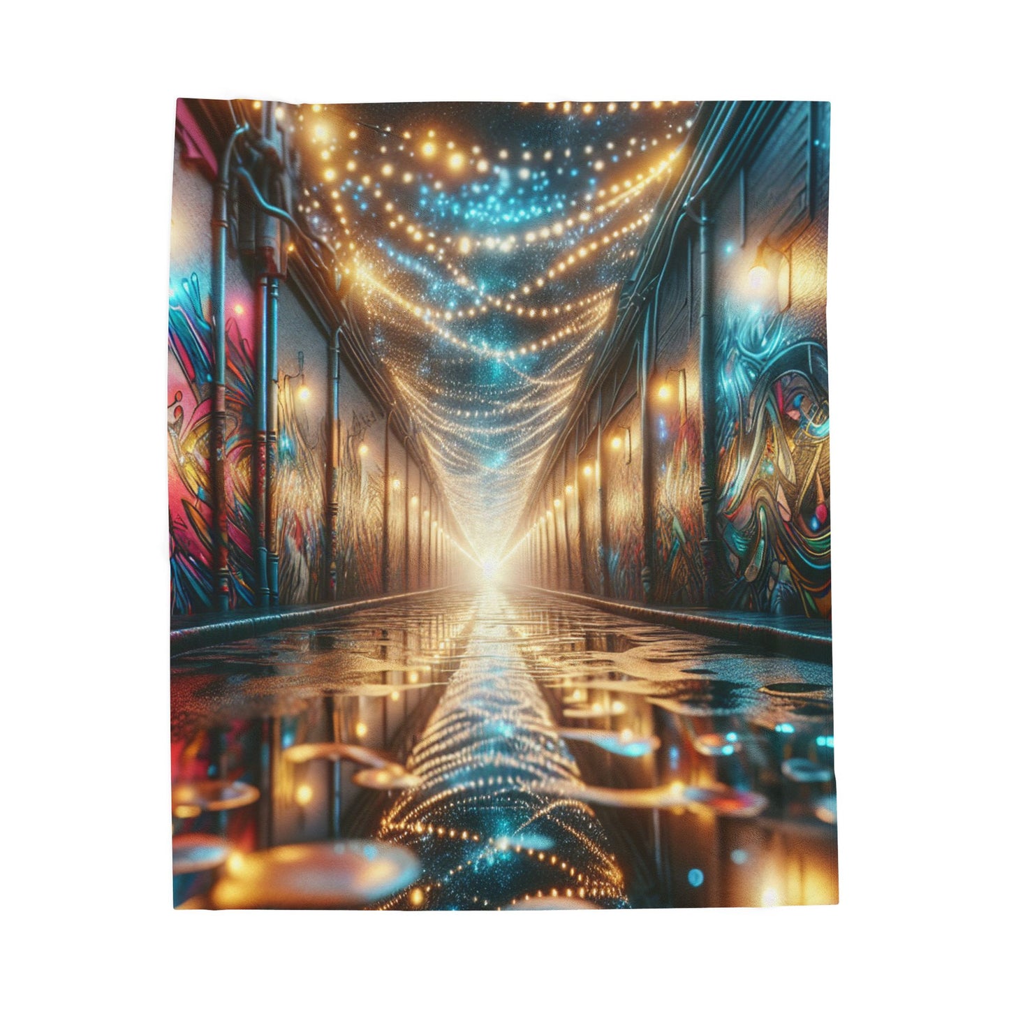 Lantern-Lit Passage - Plush Blanket