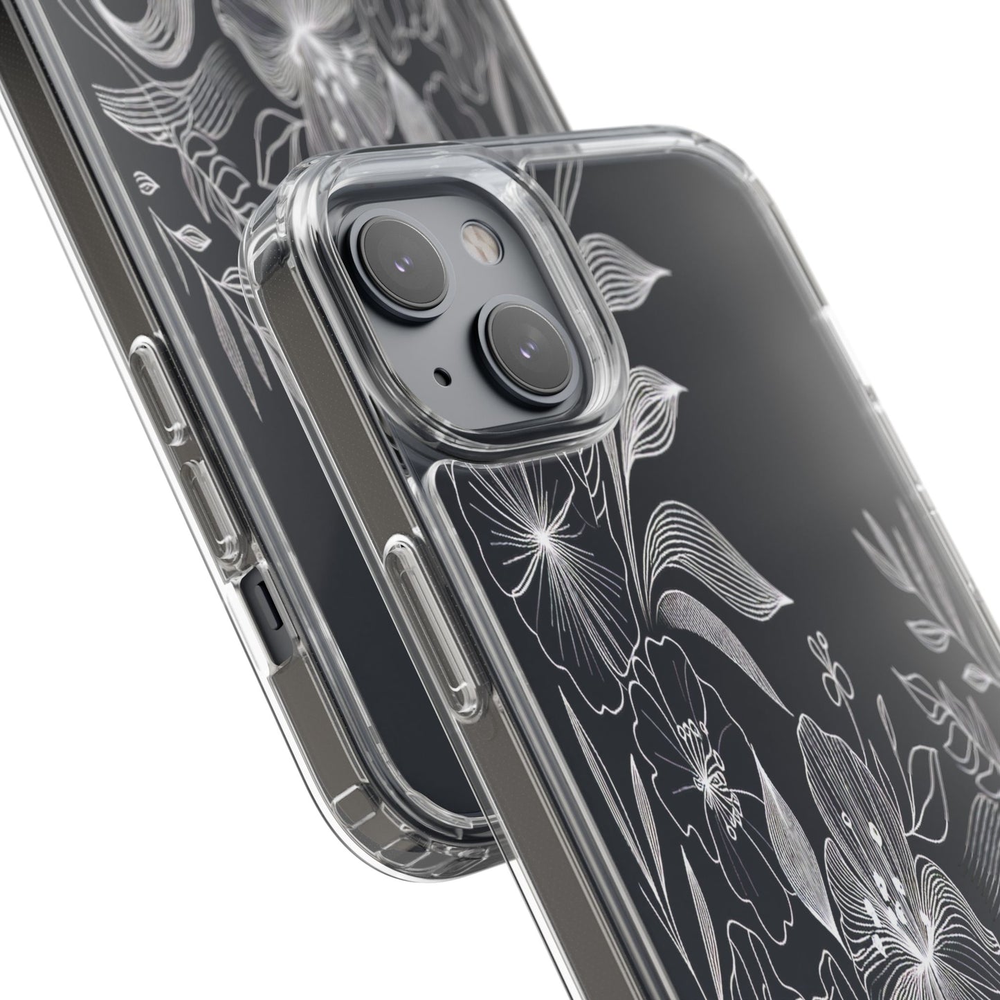 Transparent Petals in Motion Iphone Case Compatible With Iphone 16 15 14 - Clear Phone Cover