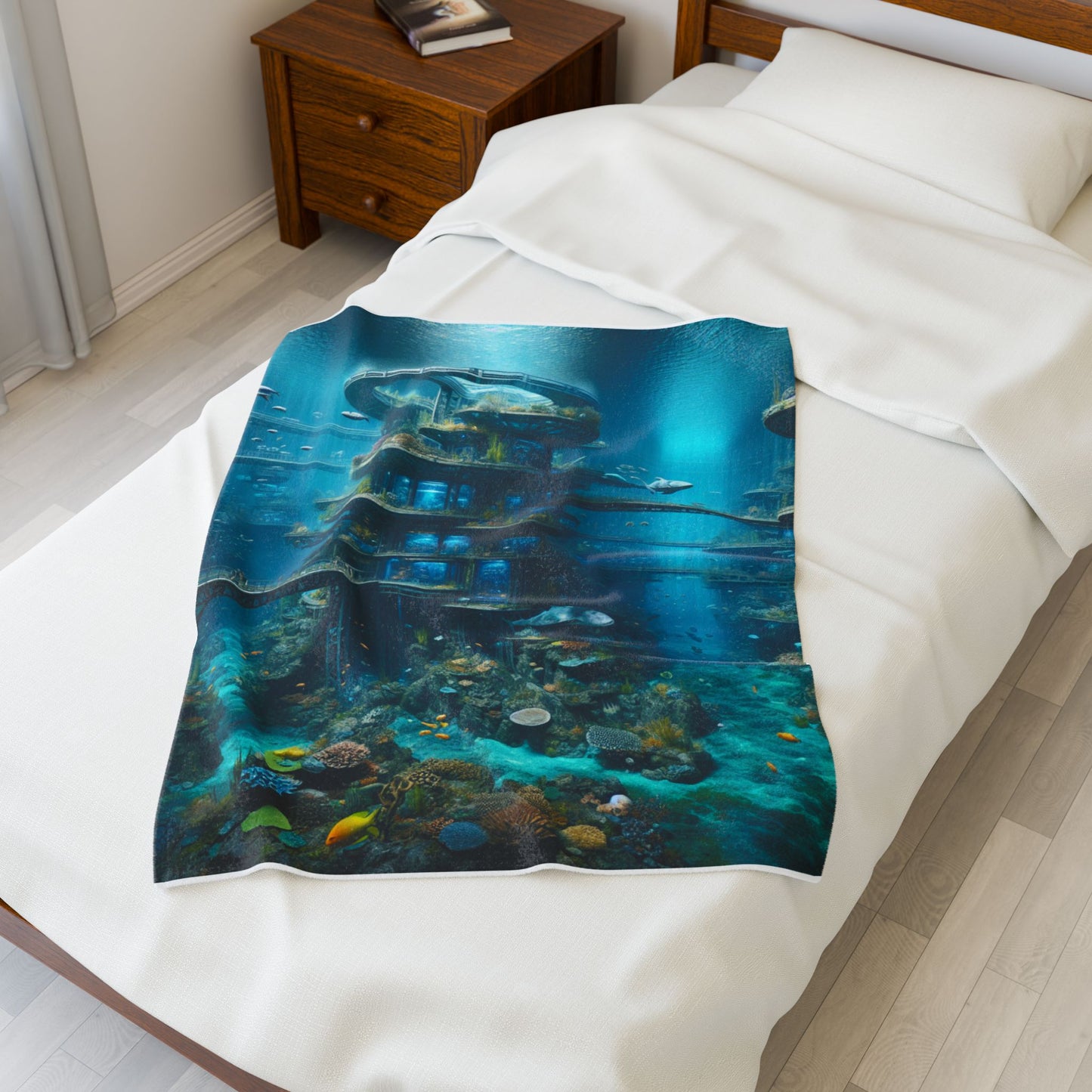 Undersea Habitat Oasis- Plush Blanket