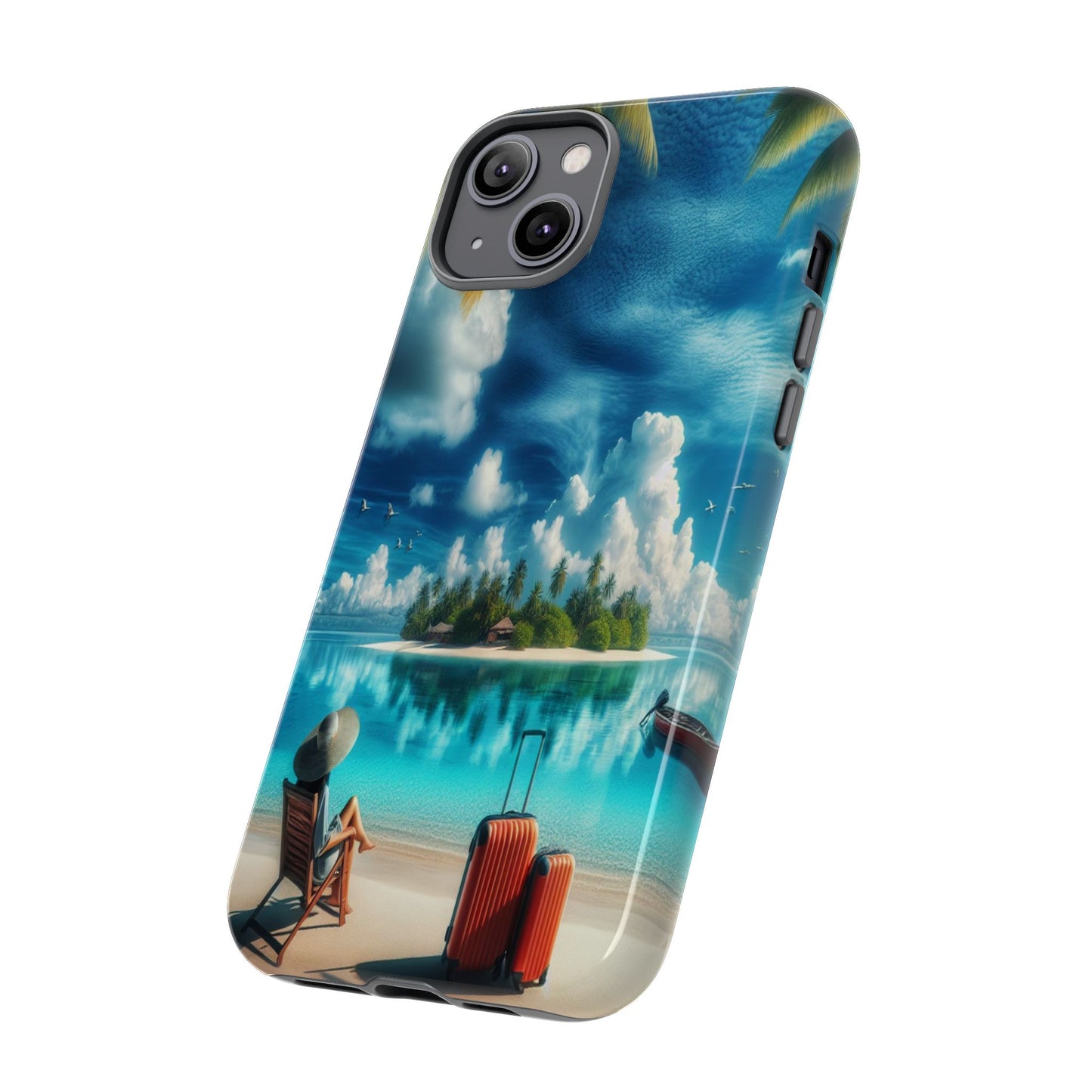Custom ProtectiveIsland Escape in ParadiseIphone Case Compatible With Iphone 16 15 14 - Phone Cover