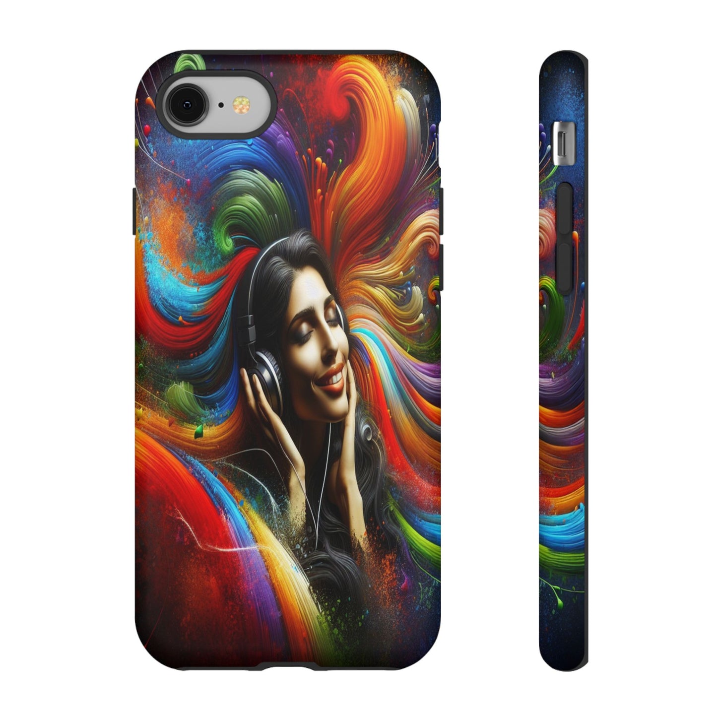 Protective Harmony in Color and Sound Iphone Case Compatible With Iphone 16 15 14 - Phone Cover