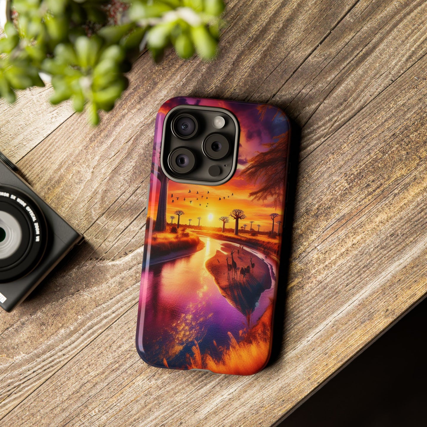 Journey Through Radiant Savannah - Phone Case