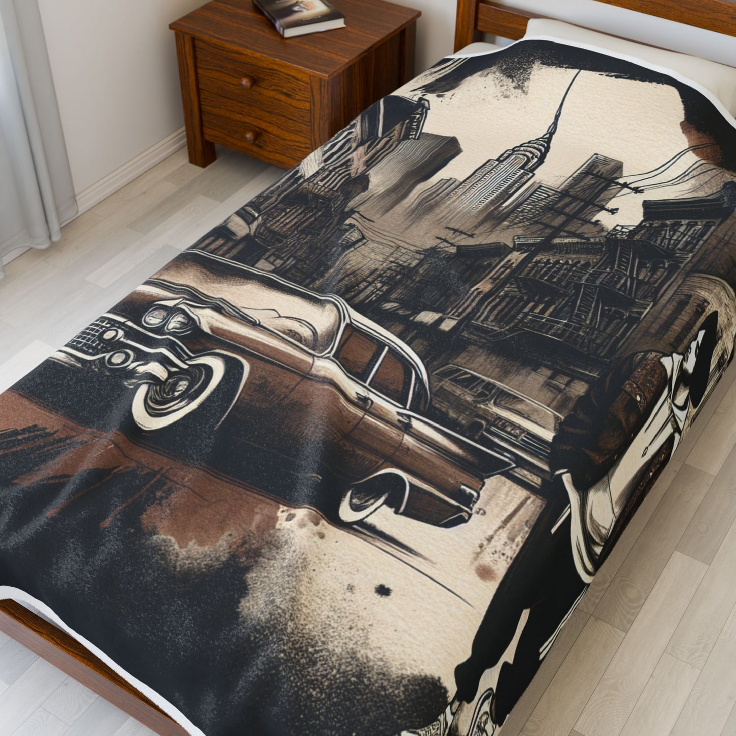 Cruising through Nostalgia - Plush Blanket