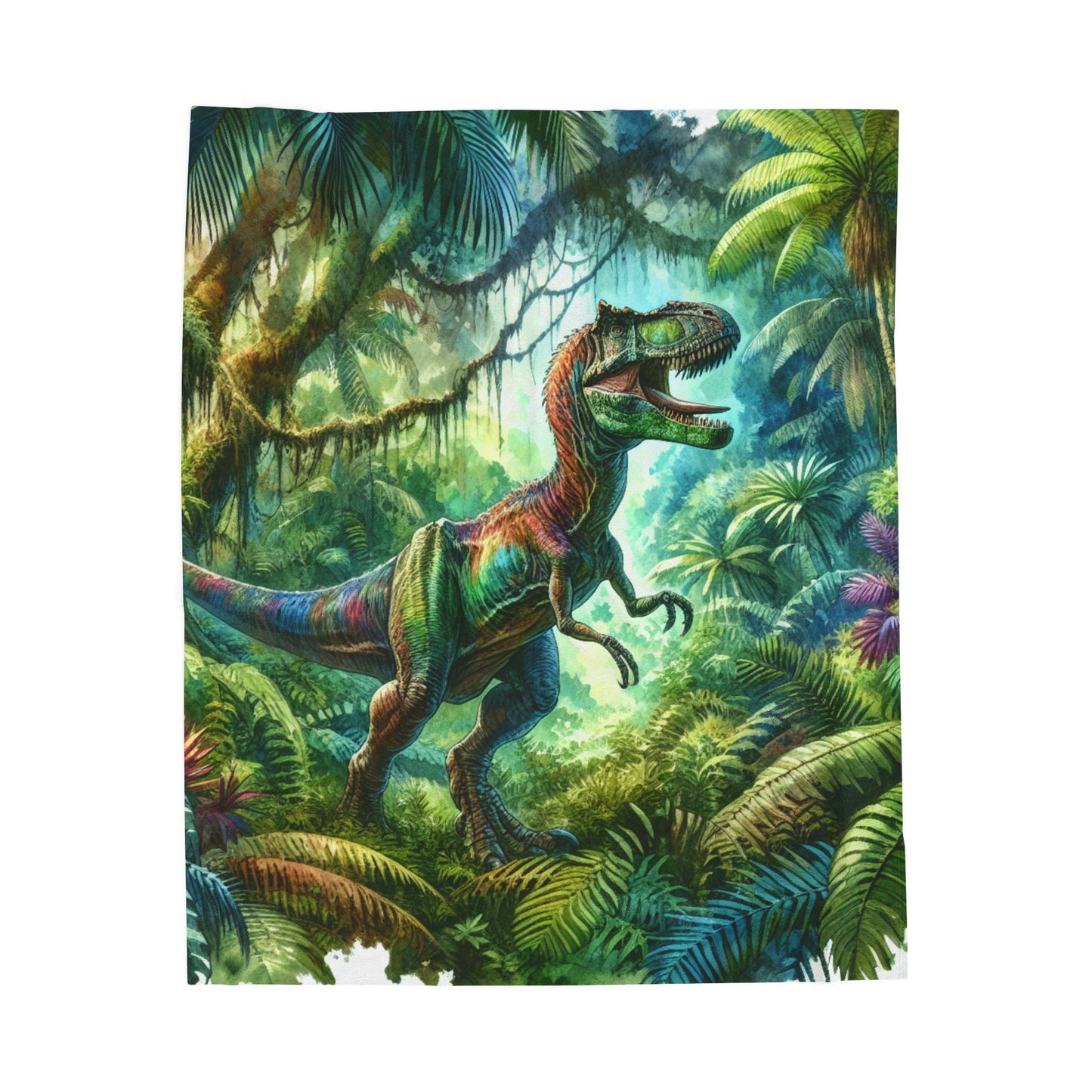 Roar of the Ancient Forest - Plush Blanket