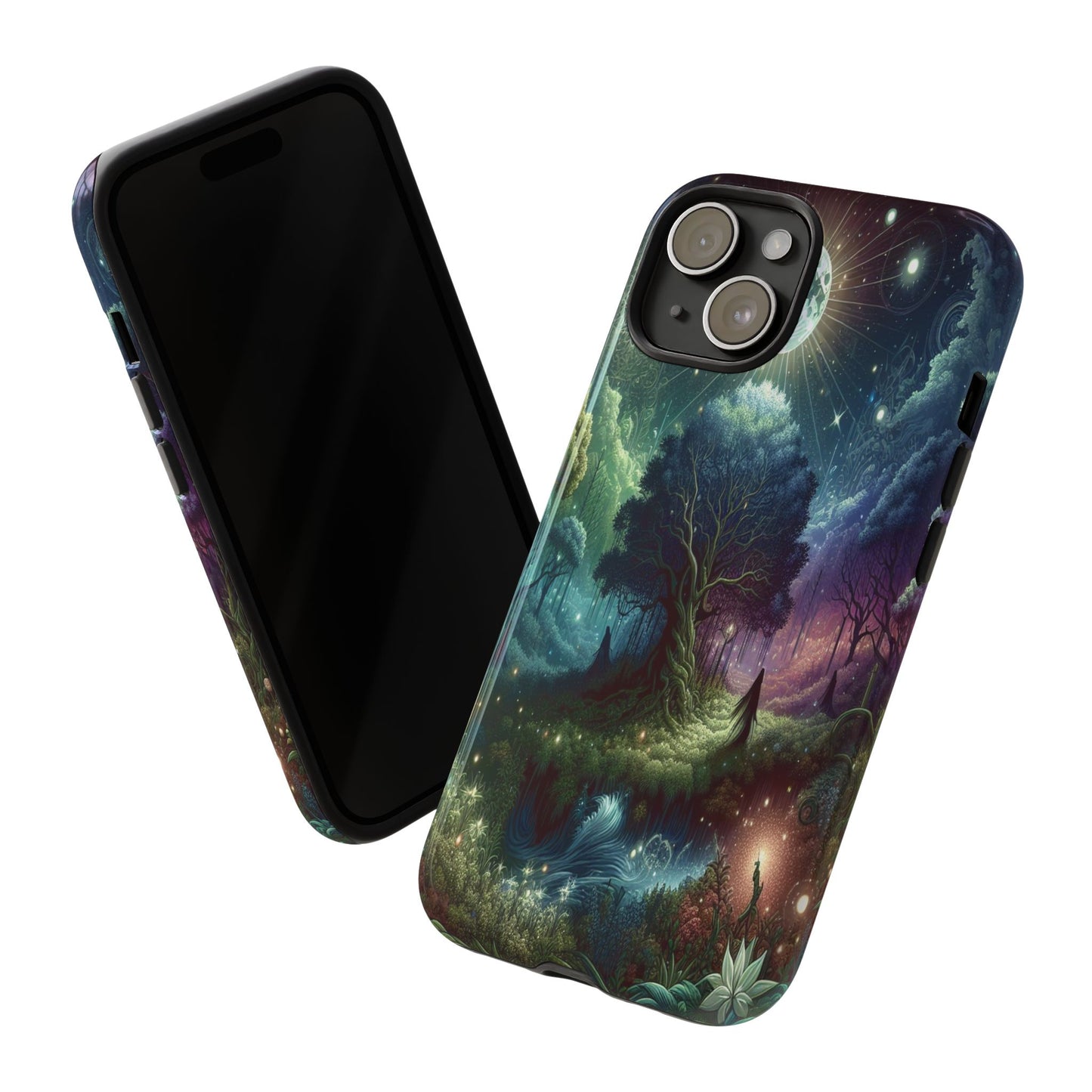 Luminous Forest Nightscape - Phone Case