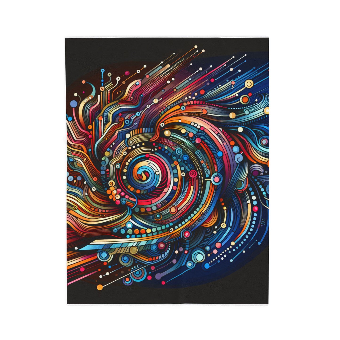 Dynamic Spiral Explorations - Plush Blanket