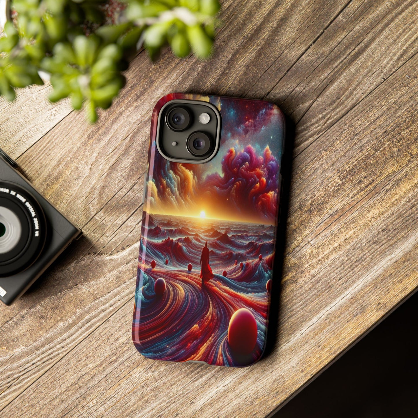 Journey Through Celestial Waves - Phone Case