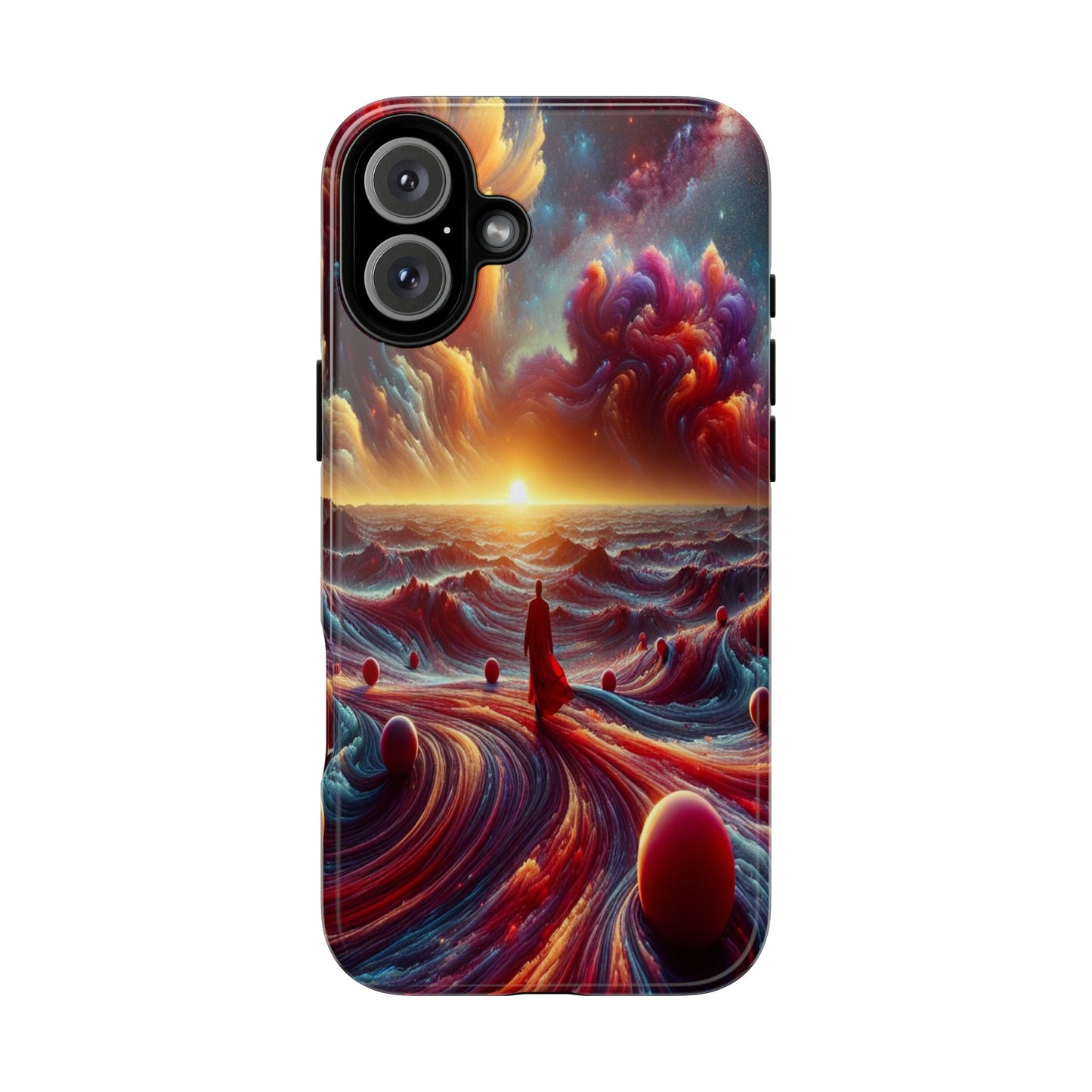 Journey Through Celestial Waves - Phone Case