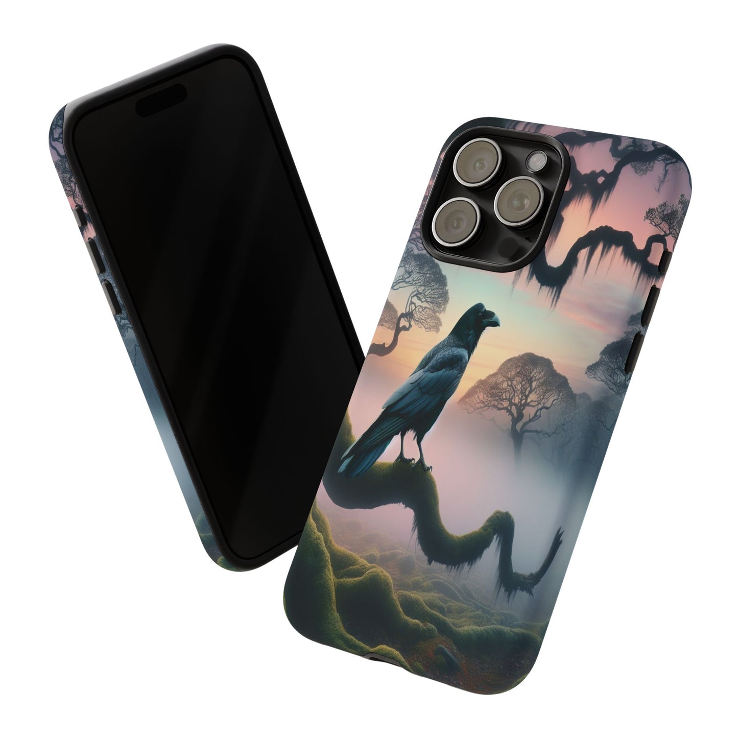 Raven in the Misty Forest - Phone Case
