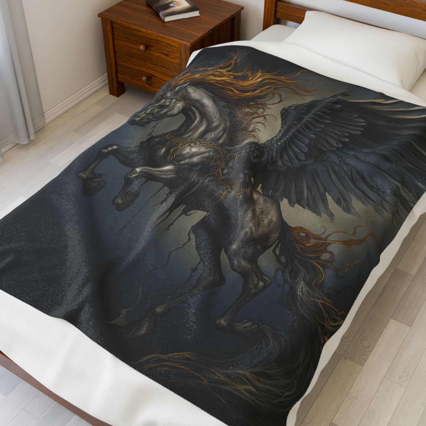 Majestic Pegasus in Flight- Plush Blanket