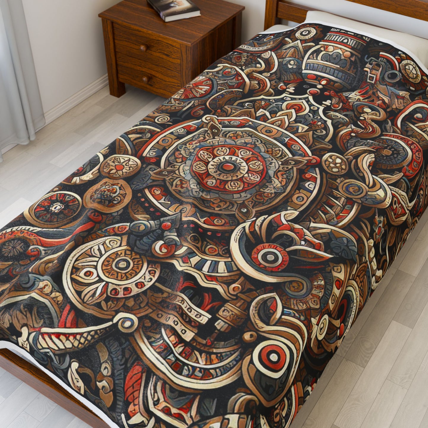 Intricate Tapestry of Time- Plush Blanket
