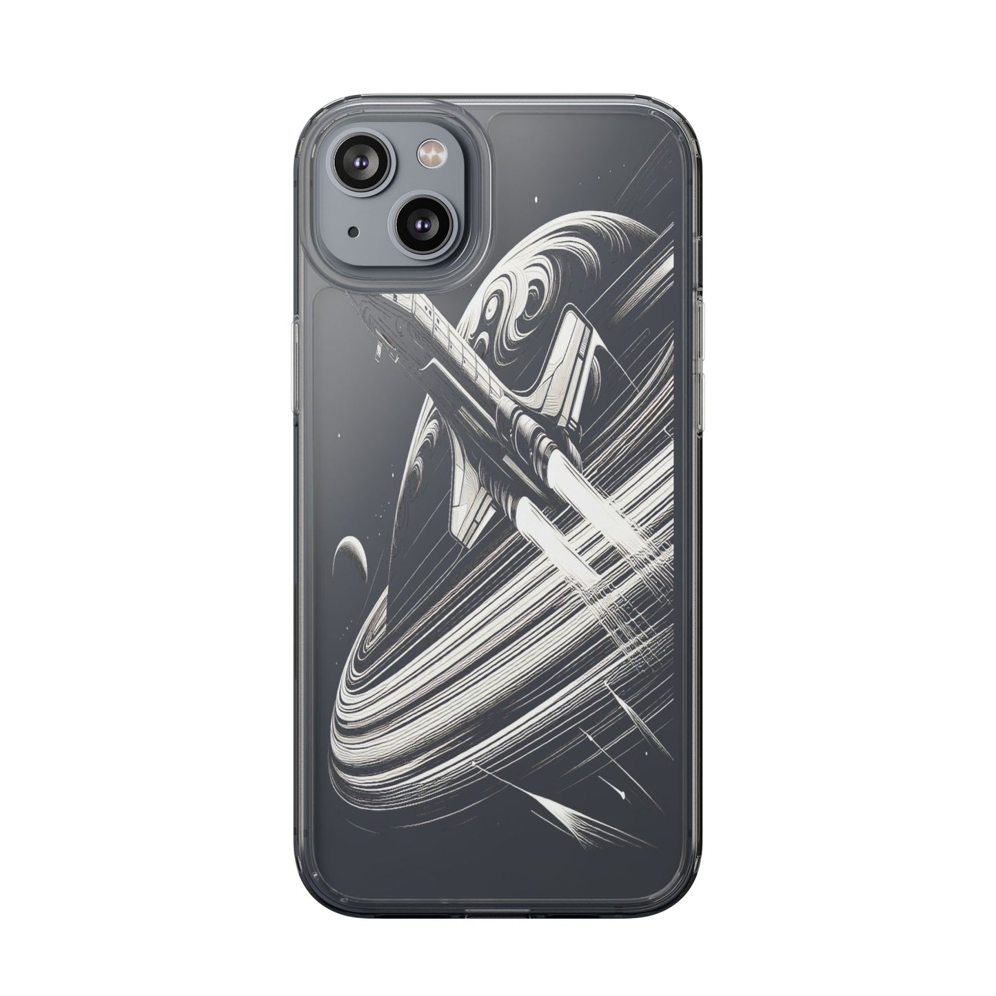Transparent Voyage Beyond the Rings Iphone Case Compatible With Iphone 16 15 14 - Clear Phone Cover