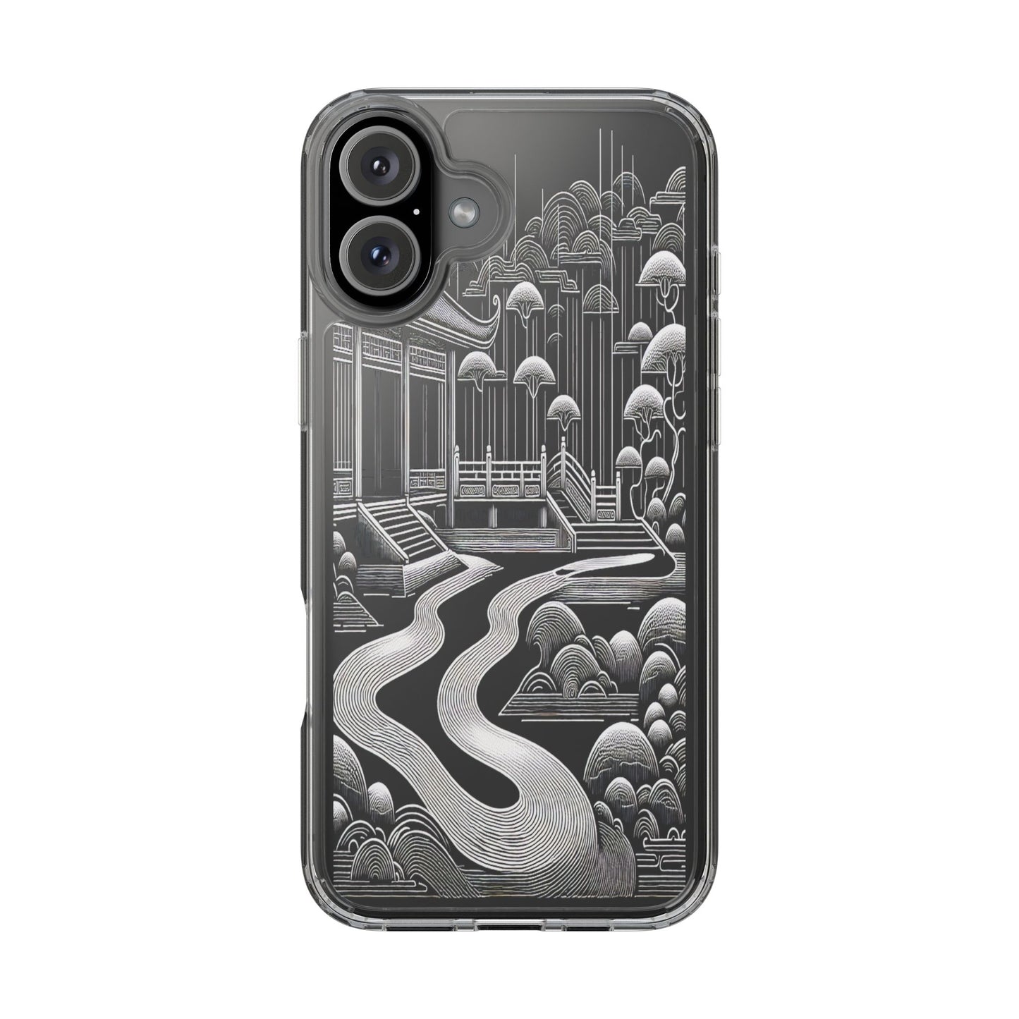Transparent Zen Pathway Iphone Case Compatible With Iphone 16 15 14 - Clear Phone Cover