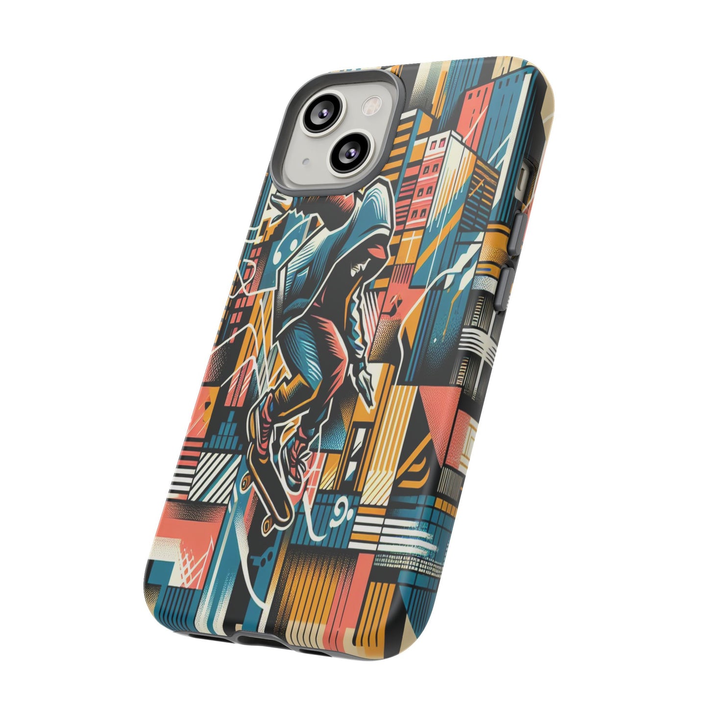 Skater in the Cityscape - Phone Case